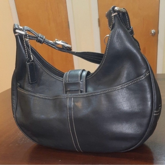 Coach Hamptons Leather Buckle Hobo Bag - Picture 6 of 7